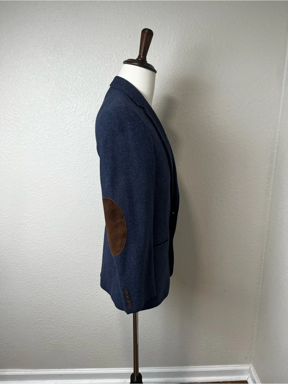J. Crew Navy Blue Wool Tweed Two-Button Blazer Jacket Size 36S